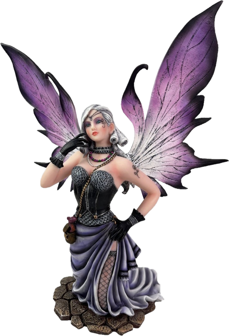 Fairy with small dragon, resin figurine, 43 cm