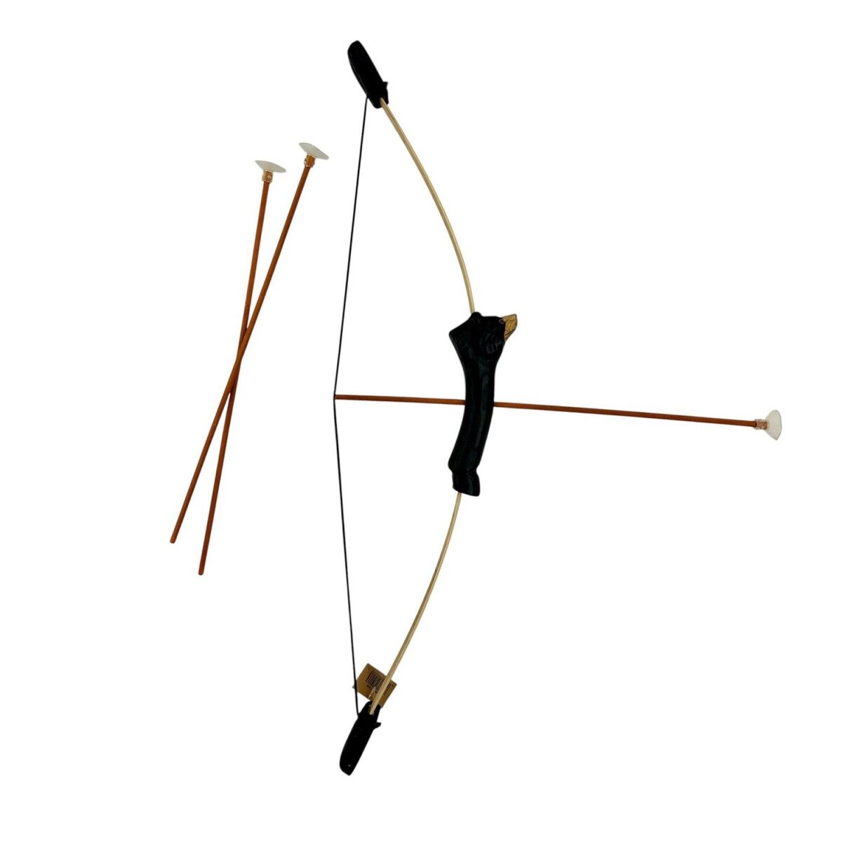 Wooden bow with arrows